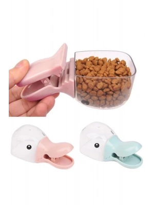 Bfs Ördek Tasarımlı Mandallı Tazelik Koruyan Ölçekli Kuru Mama Kaşığı Mama Ölçeği