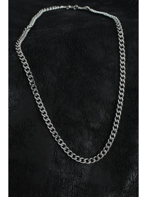 BFS 316L Çelik Klasik Zincir Model Gümüş Renk Erkek Kolye