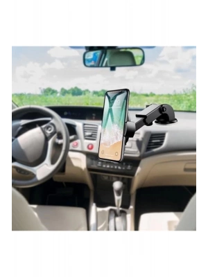 Bfs 360 Derece Dönen Torpido Üstü Uzunluk Ayarlamalı Vantuzlu Teleskopik Araç Telefon Tutucu