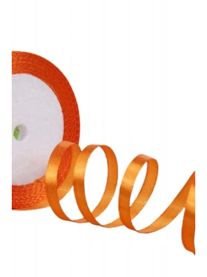 Bfs Saten Kurdele 6 Mm Orange 10 Metre