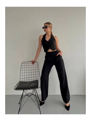 Palazzo pantolon siyah s23211