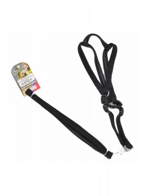 Euro Dog Köpek Uzatma Tasması ve Göğüs Tasması Takımı Siyah 19 Mm 120 Cm