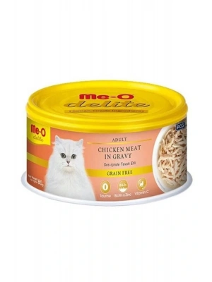 Meo Delite Tahılsız Soslu Tavuk Etli Yetişkin Konserve Kedi Maması 80 Gr