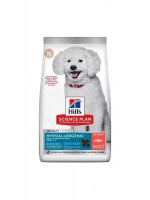 HillS Science Plan Hypoallergenic Somonlu Mini Irk Tahılsız Yetişkin Köpek Maması 1.5 Kg