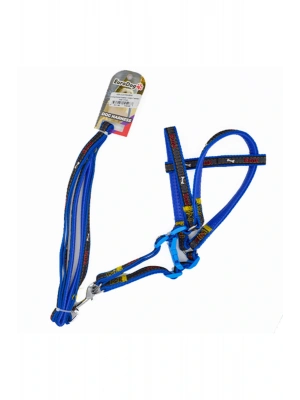 Euro Dog Köpek Uzatma Tasması ve Göğüs Tasması Takımı Mavi 15 Mm 120 Cm