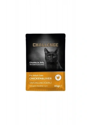 Challenge Tavuklu Ve Ciğerli Pouch Yetişkin Konserve Kedi Maması 85 Gr