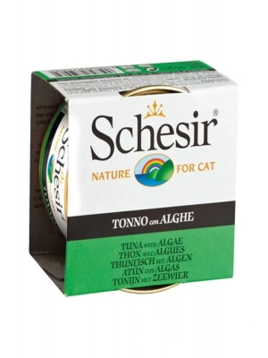 Schesir Ton Balıklı Ve Deniz Bitkili Jöleli Konserve Kedi Maması 85 Gr