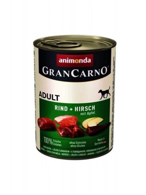 Animonda Gran Carno Sığır Etli Geyik Ve Elmalı Yetişkin Köpek Konservesi 400 Gr