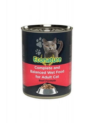 Econature Sığır Etli Yetişkin Konserve Kedi Maması 400 Gr