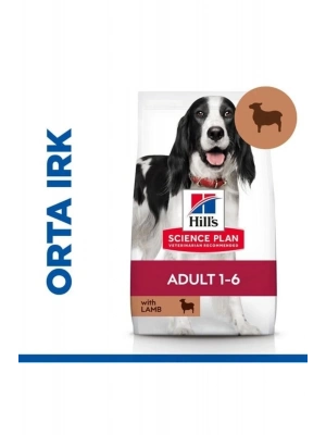 Hills Kuzu Etli Orta Irk Yetişkin Köpek Maması 2.5 Kg