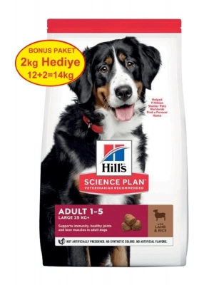 Hills Büyük Irk Kuzu Etli Yetişkin Köpek Maması 12+2 Kg Hediyeli