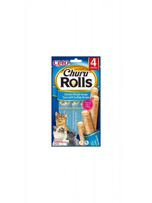 Sticks Tavuk Sargılı Ton Balıklı ve Deniz Taraklı Kedi Ödül Maması 4 X 10 gr
