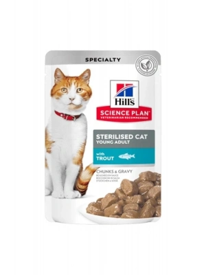 Hills Sterilised Alabalıklı Pouch Kısırlaştırılmış Konserve Kedi Maması 85 Gr