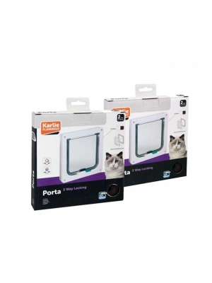 Karlie 2 Yönlü Kilitli İnce Kedi Kapısı Kahverengi 19.2X20 Cm