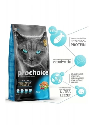 Pro Choice Pro 34 Adult Somonlu Yetişkin Kedi Maması 15 Kg
