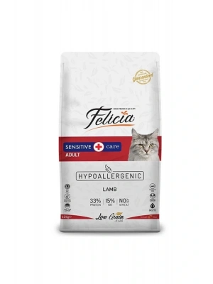 Felicia Düşük Tahıllı Hipoalerjenik Kuzu Etli Yetişkin Kedi Maması 12 Kg