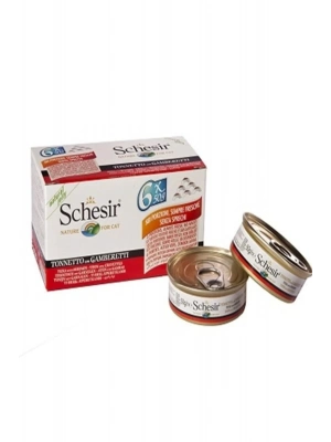 Schesir Multipack Prawns Konserve Kedi Maması 6X50 Gr