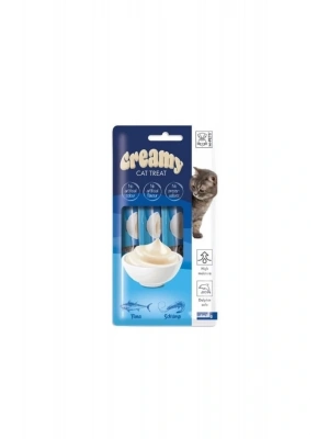 M-Pets Creamy Ton Balıklı Ve Karidesli Sıvı Kedi Ödülü 15 Gr 4 Adet