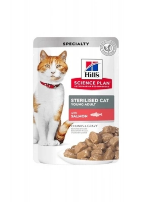 Hills Sterilised Somonlu Pouch Kısırlaştırılmış Konserve Kedi Maması 85 Gr