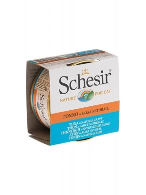 Schesir Broth Naturel Sauce Çipura Ve Ton Balıklı Yetişkin Konserve Kedi Maması 70 Gr