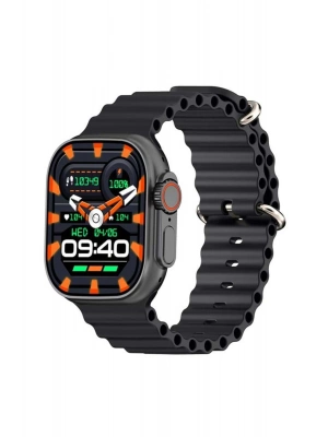 W69 Watch Ios Ve Android Uyumlu Mactive 2.05 İnç Geniş Ekranlı Siyah Akıllı Saat