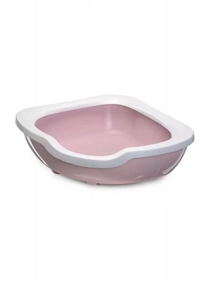 İmac Fred Köşe Açık Kedi Tuvaleti Pembe 50X65X15.5 Cm