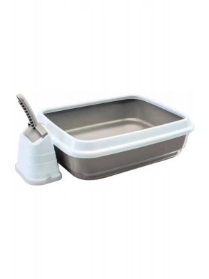 İmac Duo Kürekli Açık Kedi Tuvaleti Gri 50X40X15 Cm