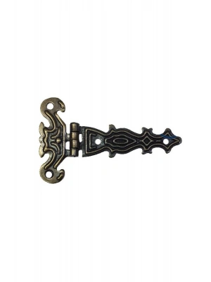 Dekoratif, Sac Tek Kuyruklu Menteşe - 40X68 Mm, Küçük, Antik, 1 Adet