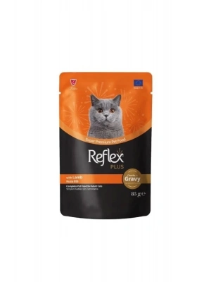 Plus Sos İçinde Kuzu Etli Pouch Yetişkin Konserve Maması 85 Gr