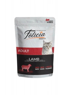 Felicia Tahılsız Kuzu Etli Pouch Yetişkin Konserve Kedi Maması 85 Gr