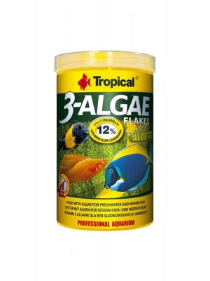 3-Algae Flakes Tatlı ve Tuzlu Su Balıkları için Yosunlu Yem 100 Ml 20 Gr