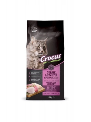 Crocus Adult Gourmet Tavuklu Renkli Taneli Yetişkin Kedi Maması 15 Kg