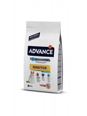 Advance Sensitive Somonlu Hassas Kısırlaştırılmış Kedi Maması 3 Kg