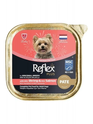 Plus Pate Karidesli Ve Somonlu Küçük Irk Yetişkin Konserve Köpek Maması 85 Gr