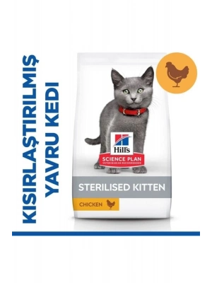 Hills Sterilised Kitten Tavuklu Kısırlaştırılmış Yavru Kedi Maması 1.5 Kg