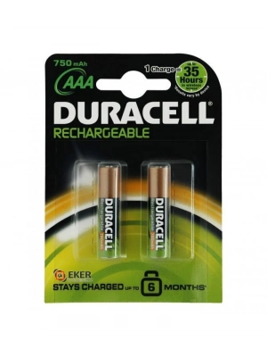 ® Duracell Şarjedilebilir İnce Kalem Pil 2li AAA 750 mAh