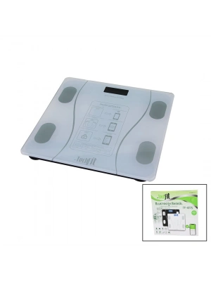 Bluetooth Vücut Analizli Dijital Baskül Terazi 180kg/50g Yağ -su -kas Oran -bmı -oda ℃ Tf-1075