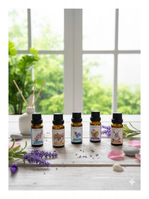® 6’lı Esans Yağ Seti – Difüzör, Oda Kokusu, Mum ve Sabun Yapımına Uygun