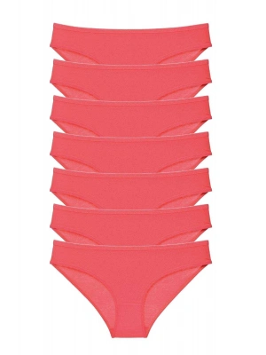 7 adet Süper Eko Set Likralı Kadın Slip Külot Fuşya