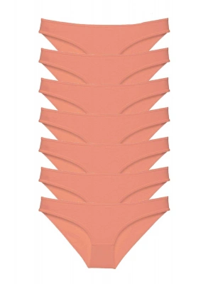 7 adet Süper Eko Set Likralı Kadın Slip Külot Pudra