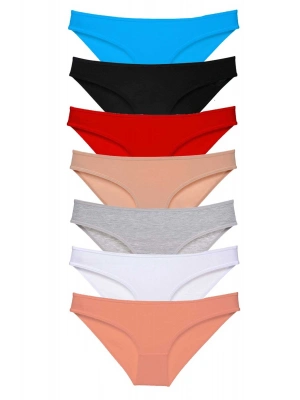 7 adet Süper Eko Set Likralı Kadın Slip Külot Set 1