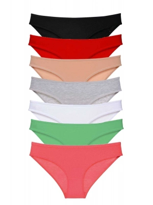 7 adet Süper Eko Set Likralı Kadın Slip Külot Set 3