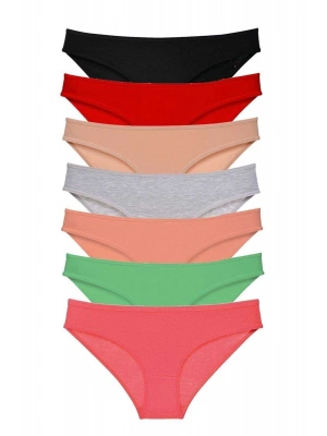 7 adet Süper Eko Set Likralı Kadın Slip Külot Set 4