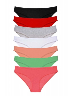 7 adet Süper Eko Set Likralı Kadın Slip Külot Set 6