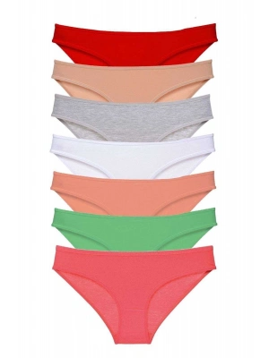 7 adet Süper Eko Set Likralı Kadın Slip Külot Set 8