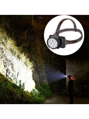 7 Ledli Şarjlı Baret Kafa Lambası Wt-701