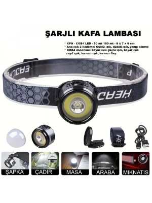 7 Mod Şarjlı Kafa Ve Kamp Lambası Wt-618