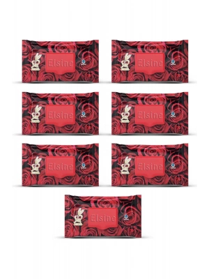 7 Paket Red Rose Islak Havlu Mendil 90 Adet Kapaklı Gül Kokulu