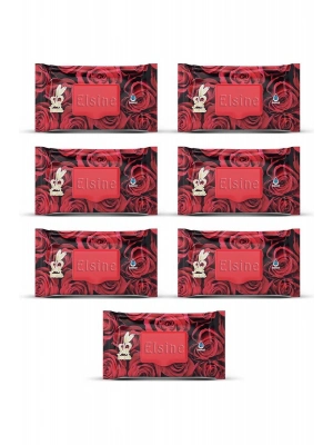 7 Paket Red Rose Islak Havlu Mendil 90 Adet Kapaklı Gül Kokulu