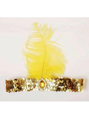 70'ler 80'ler Ve 90'lar Temalı Altın Renk Çarliston Saç Bandı